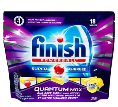 Finish power ball 18 count lemon scent