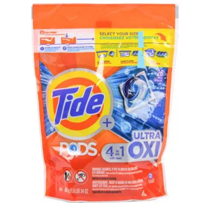 Tide pods 26 count ultra oxi 4 in 1